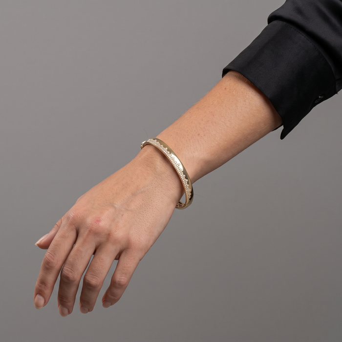 Diamond Bangle in 14K Yellow Gold