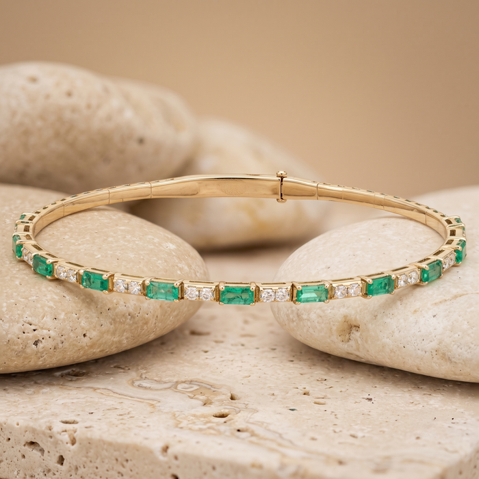 Eternal Shine Designer Diamond Bracelet in 14K Yellow Gold
