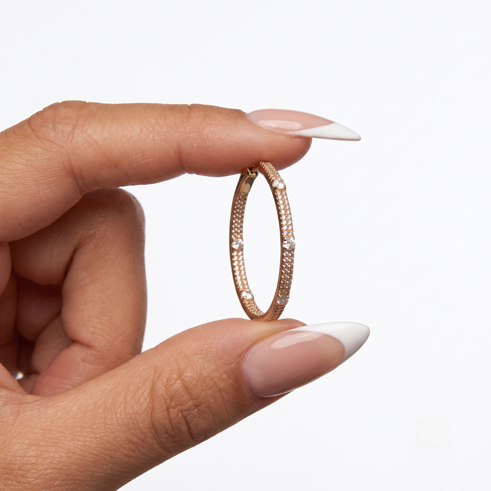 Halo Diamond Huggie Earrings in 14K Yellow Gold