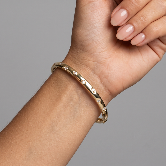Starlit Whisper Diamond Bracelet in 14K Yellow Gold
