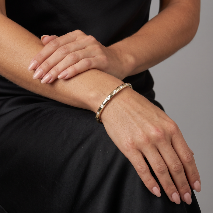Starlit Whisper Diamond Bracelet in 14K Yellow Gold