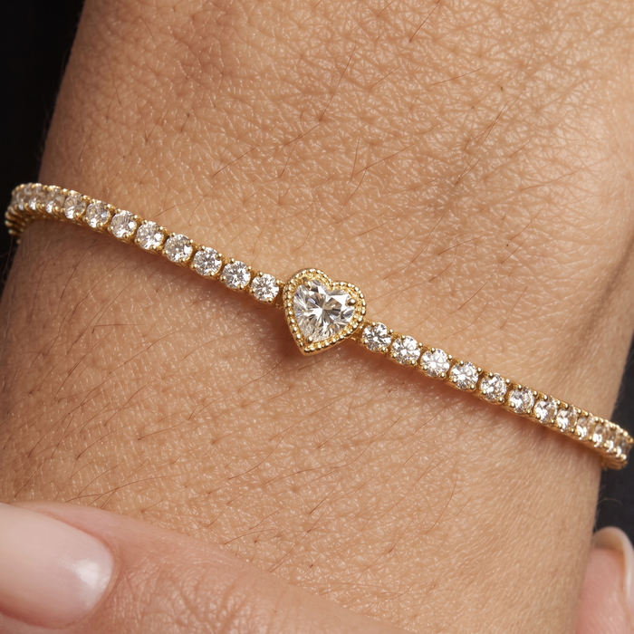 Diamond Stardust Tennis Bracelet in 14K Yellow Gold