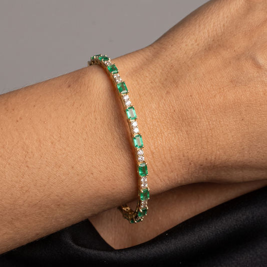 Eternal Shine Designer Diamond Bracelet in 14K Yellow Gold