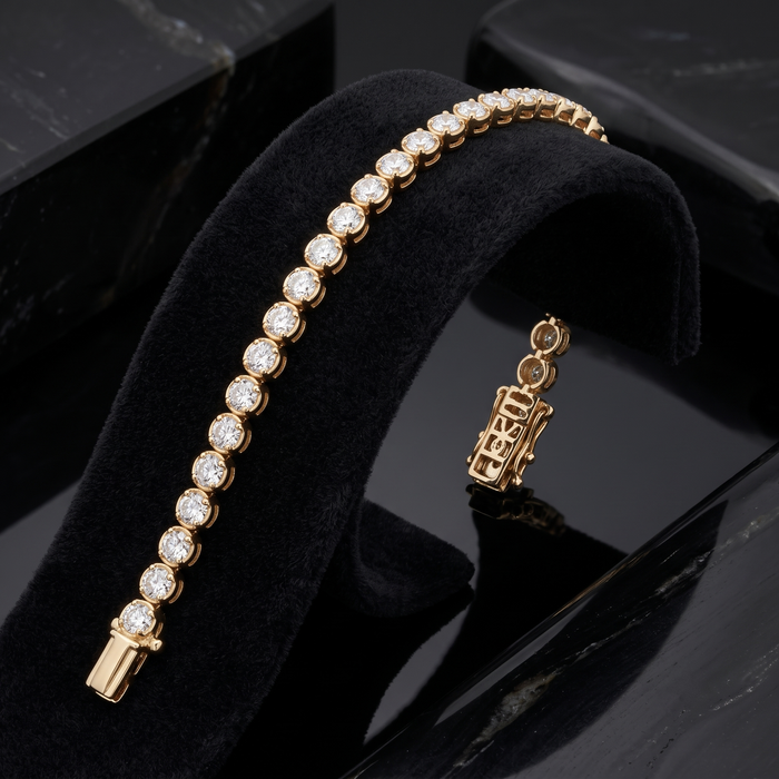 Elite Essence Diamond Tennis Bracelet in 14K Yellow Gold