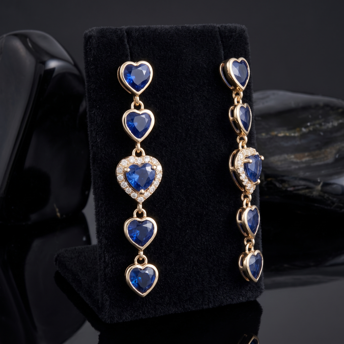 Embrace Diamond 14K (or 18k upon request) Yellow Gold Drop Earrings