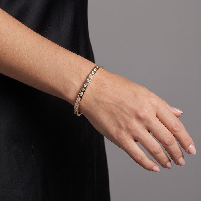 Stardust Flow Mixed Cut Diamond Bracelet in 14K Yellow Gold