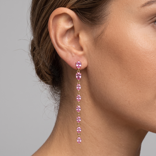 Aura Diamond Infinity Drop Earrings in 14K Yellow Gold