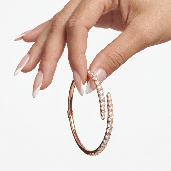 Infinity Flare Cuff Bangle Bracelet in 14K Yellow Gold