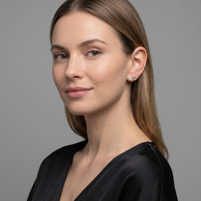 Premium Diamond Stud Earrings in 14K Yellow Gold