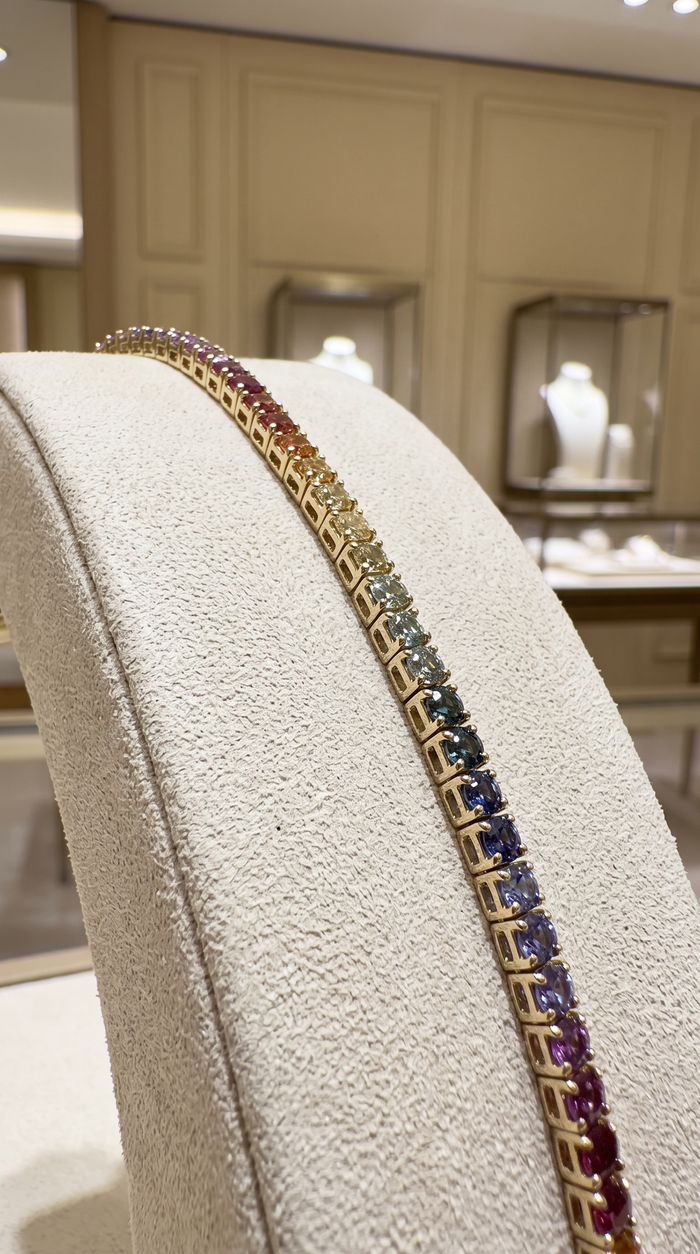 Chroma 14K Yellow Gold Multicolor Sapphire Bracelet