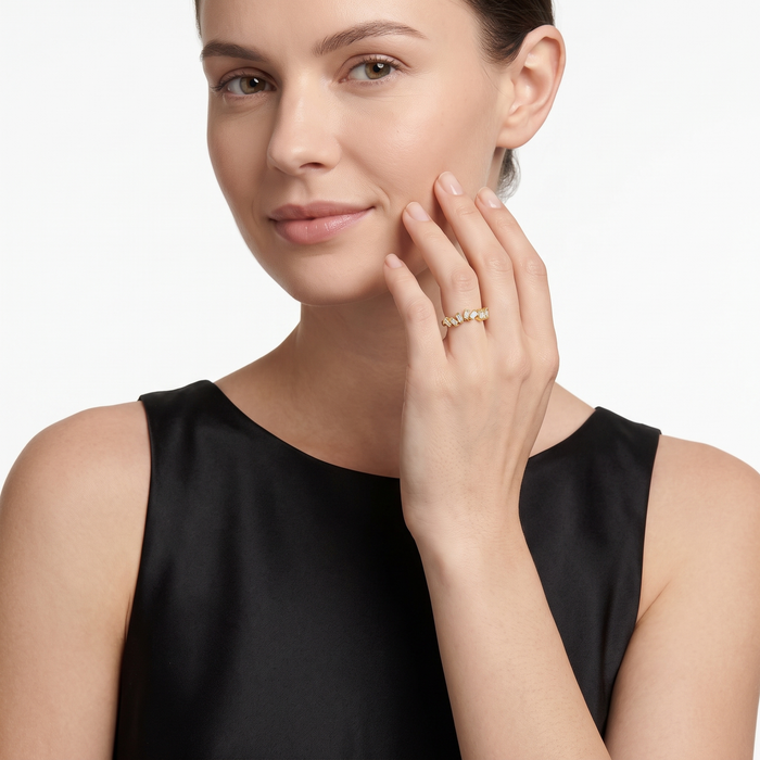 Baguette Diamond Scatter 14K Stackable Band Ring