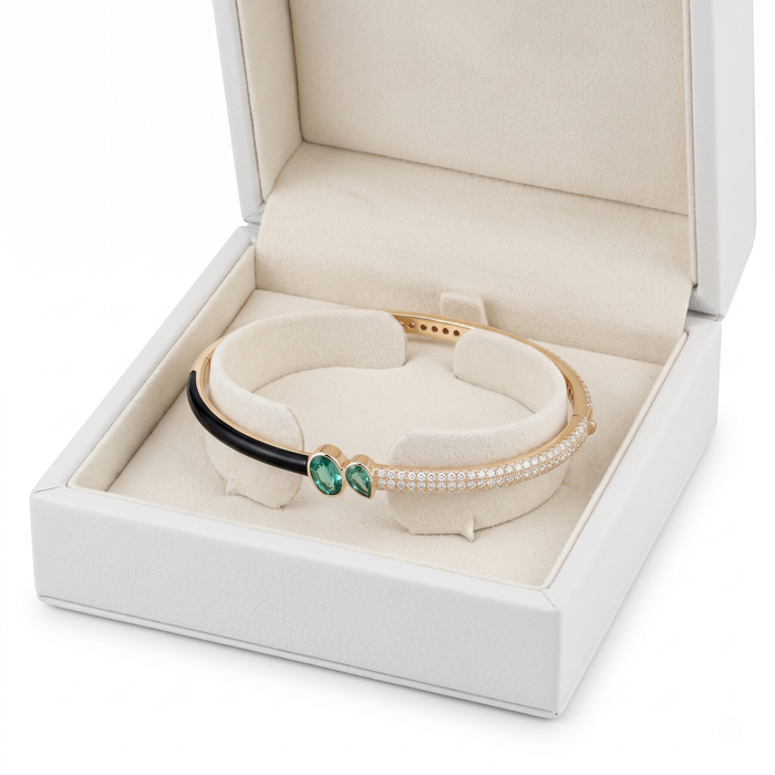 Supreme Diamond Bangle Bracelet in 14K Yellow Gold
