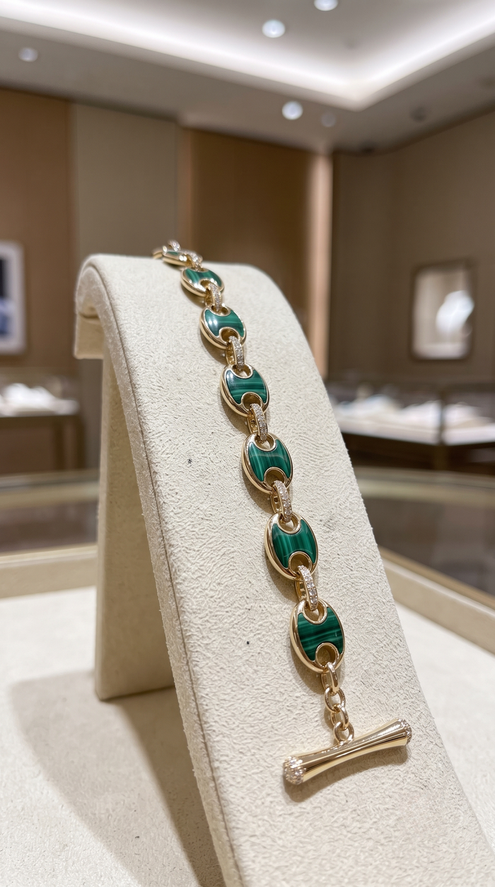Diamond Blossom Diamond Link Bracelet in 14K Yellow Gold