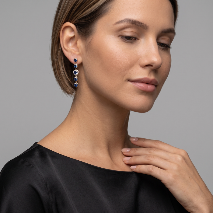 Embrace Diamond 14K (or 18k upon request) Yellow Gold Drop Earrings