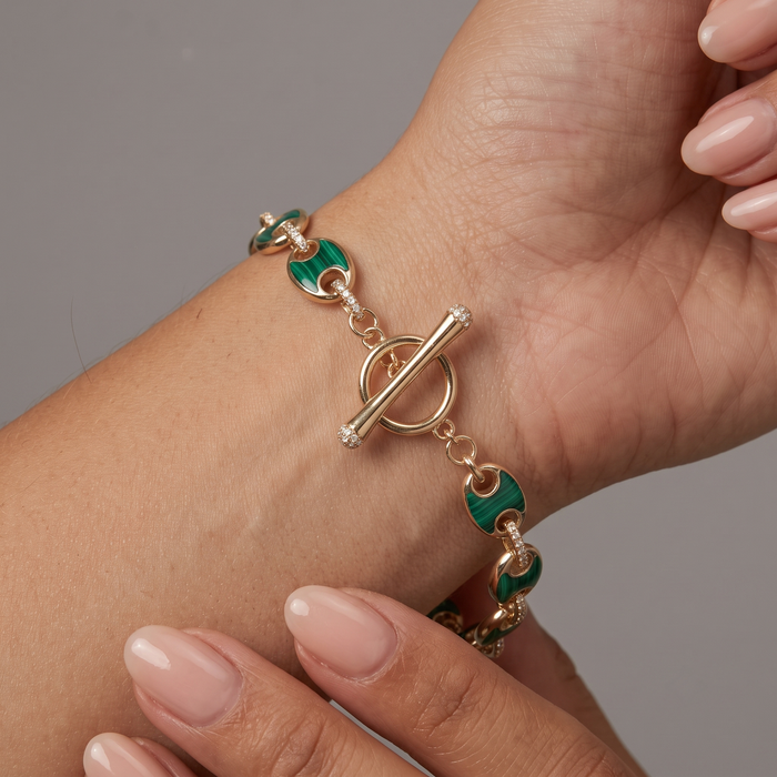 Diamond Blossom Diamond Link Bracelet in 14K Yellow Gold