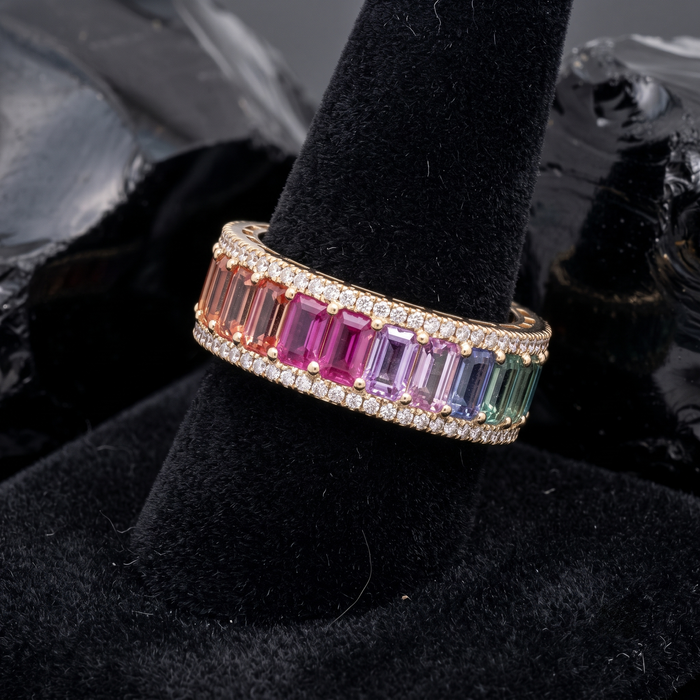 Marquise Cut Colorful Diamond 14K Diamond Ring