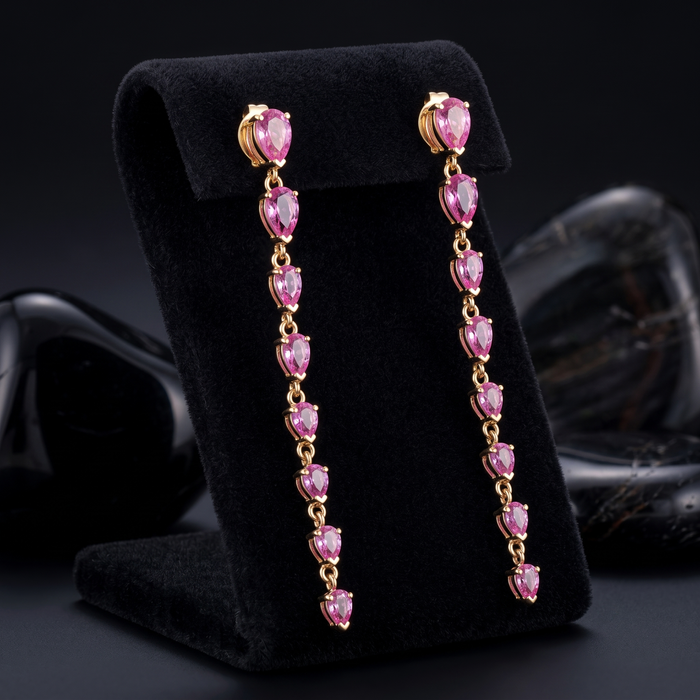 Aura Diamond Infinity Drop Earrings in 14K Yellow Gold