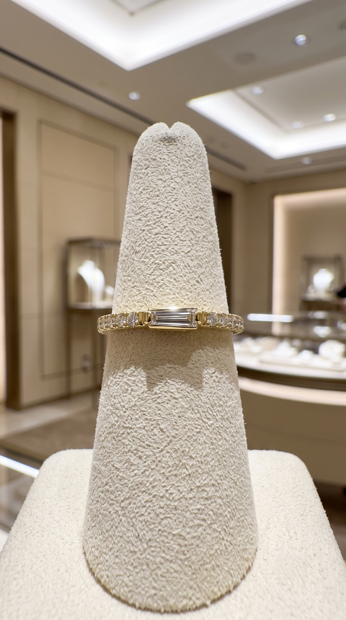 Baguette Diamond Accent Ring in 14K Yellow Gold