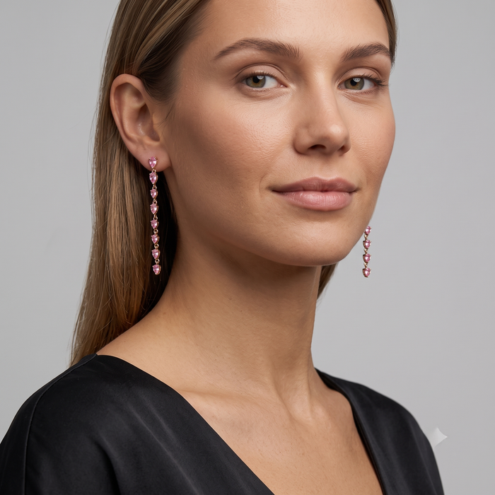 Aura Diamond Infinity Drop Earrings in 14K Yellow Gold