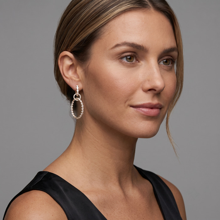 Flawless Aura Diamond Danglers Drop Earrings in 18K Yellow Gold