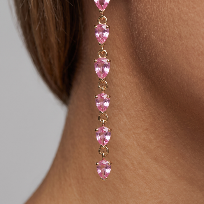 Aura Diamond Infinity Drop Earrings in 14K Yellow Gold