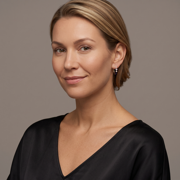 Timeless Pear Shape Diamond Hoop Earrings in 14K Yellow Gold