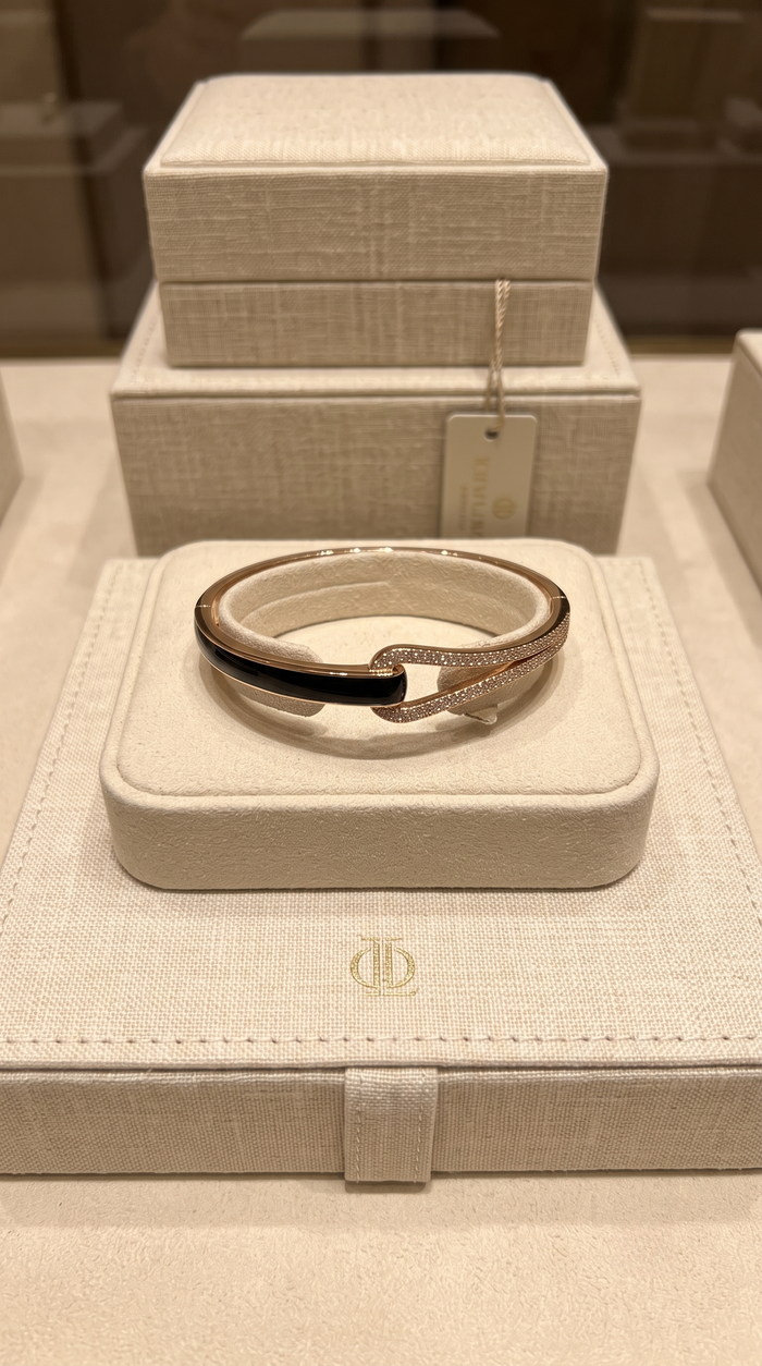 Morning Clip Diamond Bangle Bracelet in 14K Yellow Gold