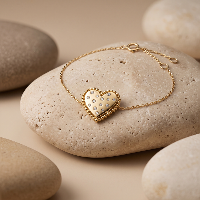 Infinite Dawn Bangle Charm Bracelet in 14K Yellow Gold