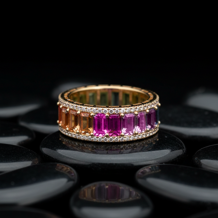 Marquise Cut Colorful Diamond 14K Diamond Ring
