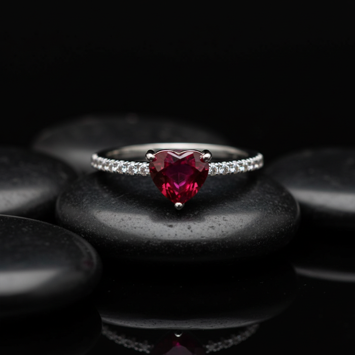Elegant Baguette Pink Sapphire 14K Gold Ring