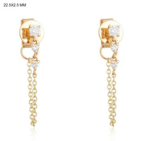 Twilight Drops Diamond Dangle Earrings in 14K Yellow Gold
