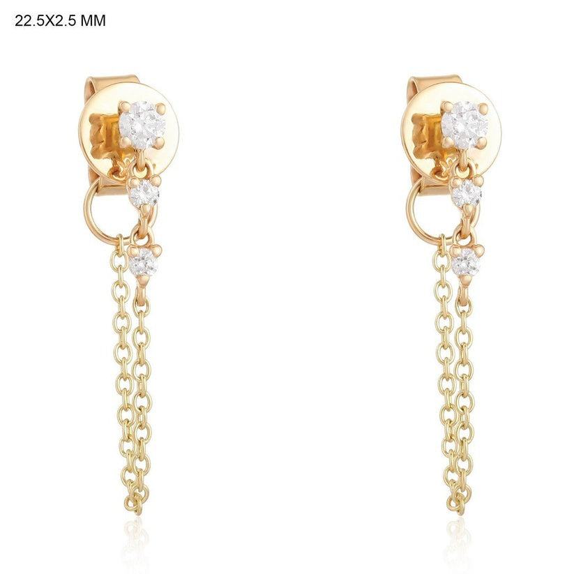 Twilight Drops Diamond Dangle Earrings in 14K Yellow Gold