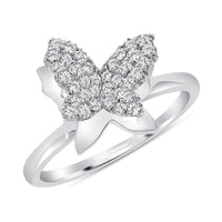 Diamond Butterfly Statement Pave Ring in 14K Gold
