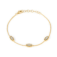 Diamond Dynasty Round Bracelet in 14K Yellow Gold