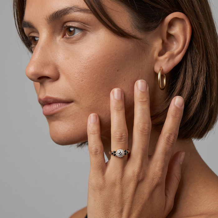 Polished Classic Medium Hoop Earrings in 14K Gold