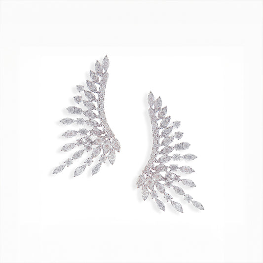 Radiant Wing Shaped Earrings in 18K Yellow Gold