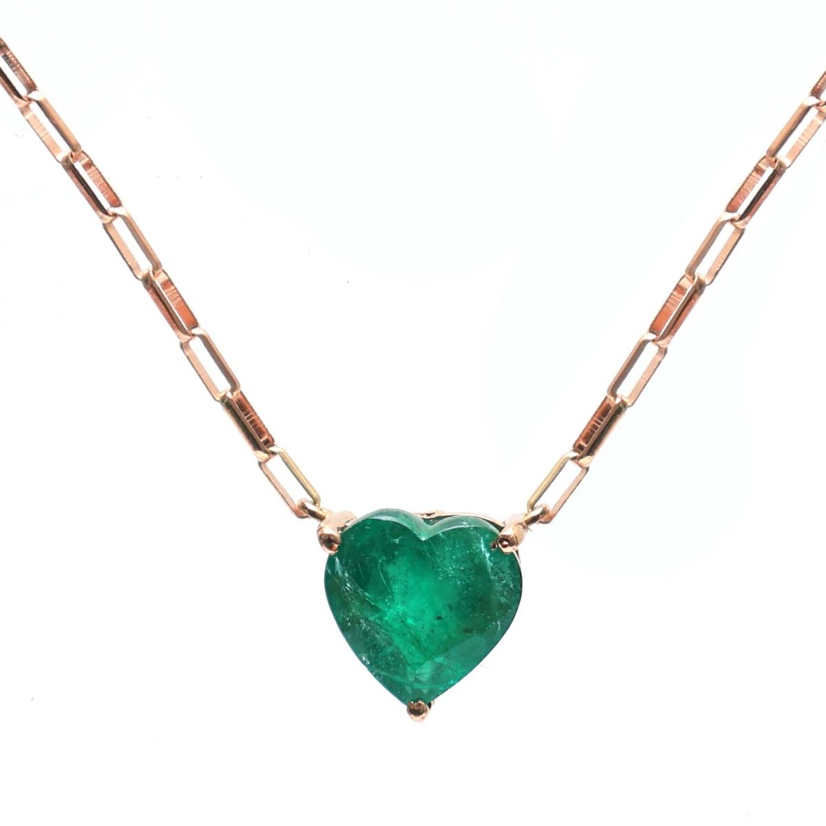 Luxury Emerald Diamond 18K Yellow Gold Statement Necklace