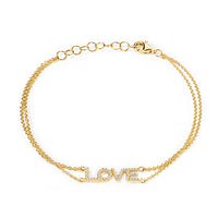 Love Letter Diamond Bracelet in 14K Yellow Gold
