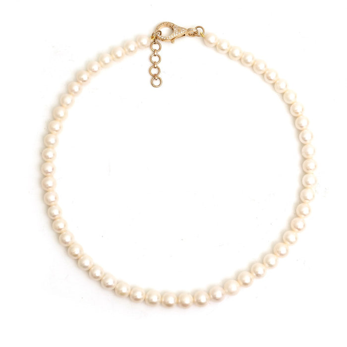 Luxury Pearl Diamond 14K (18K Custom) Yellow Gold Necklace