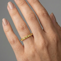 Refined Yellow Sapphire 14K Full Eternity Ring