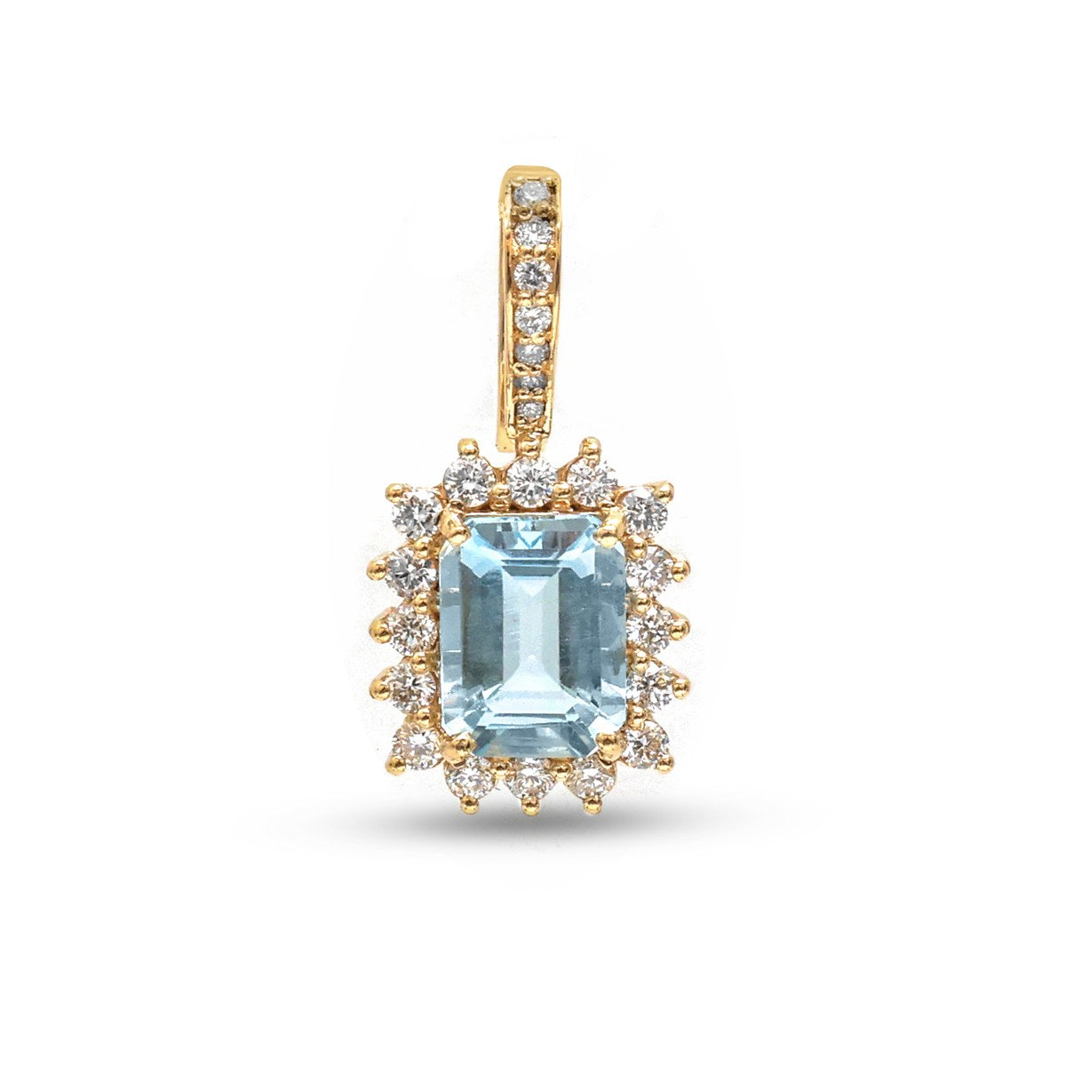 Ideal Diamond 14K (18K Custom) Yellow Gold Pendant Necklace