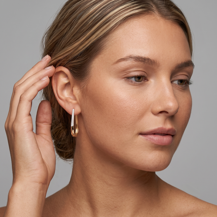 Timeless Treasure Hoops Diamond Earrings in 14K Yellow Gold