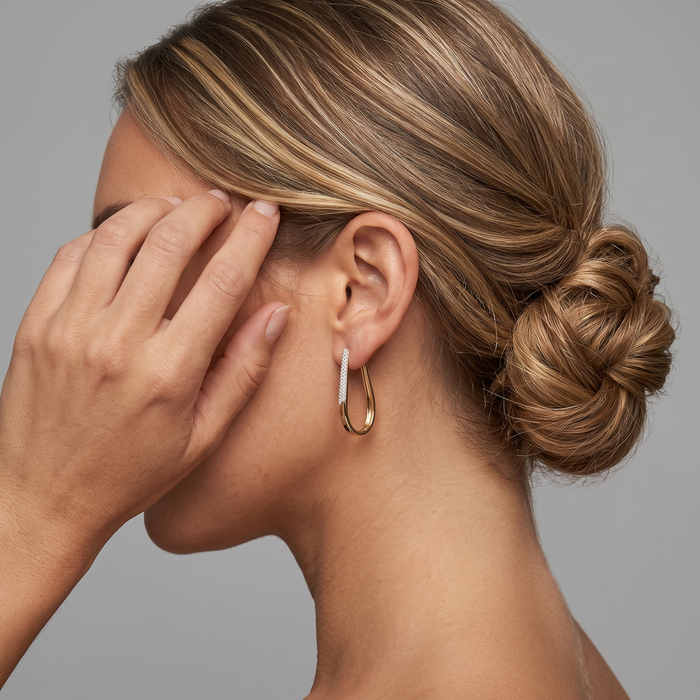 Timeless Treasure Hoops Diamond Earrings in 14K Yellow Gold