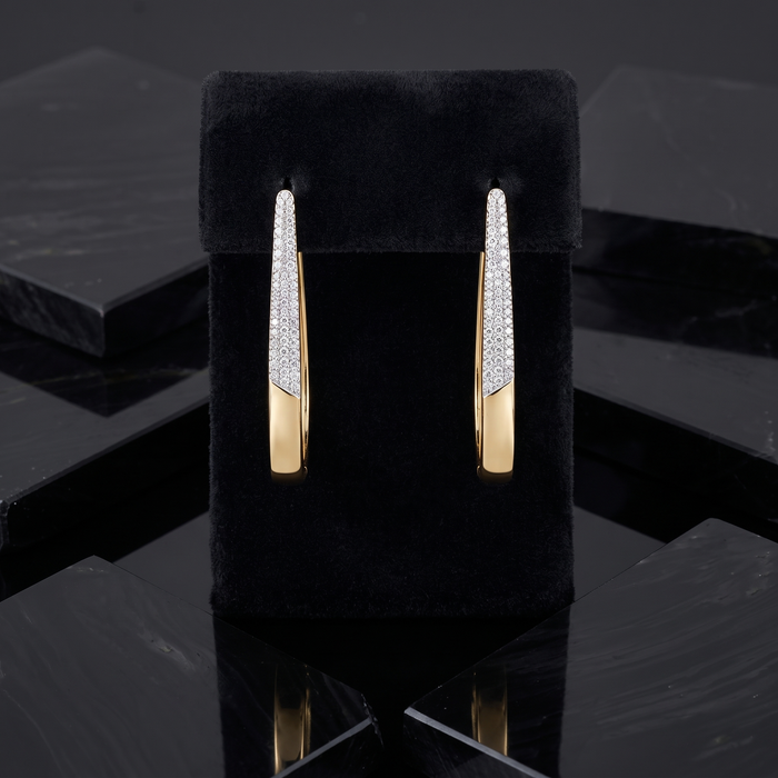 Timeless Treasure Hoops Diamond Earrings in 14K Yellow Gold