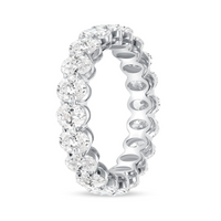 Oval Cut Diamond Eternity Band Ring in 14K Gold