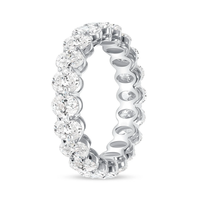 Oval Cut Diamond Eternity Band Ring in 14K Gold