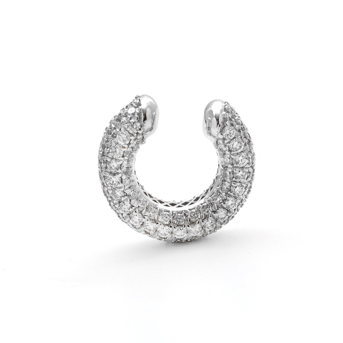 Natural Diamond 14K (18K Custom) White Gold Ear Cuff