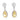 Radiant Multi 14K Drop Pear Shaped Diamond Waterfall Earrings