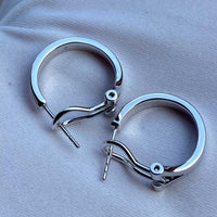 Plain Huggie Hoop Earrings in 14K Yellow Gold