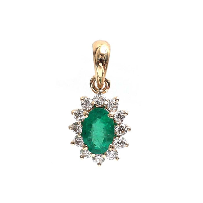 Emerald Halo 18K Delight Pendant Necklace